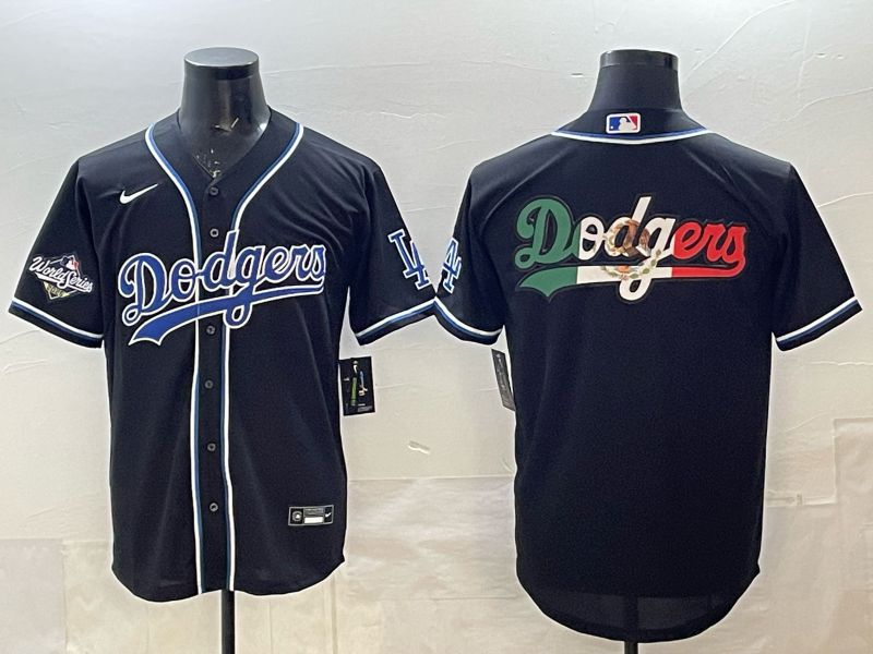 Men 2025 Nike Los Angeles Dodgers Blank Black MLB Jersey style 005->los angeles dodgers->MLB Jersey
